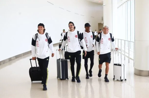 Flamengo desembarca em Orlando e dá sequência para pré-temporada -  (crédito: Foto: Marcelo Cortes /CRF)