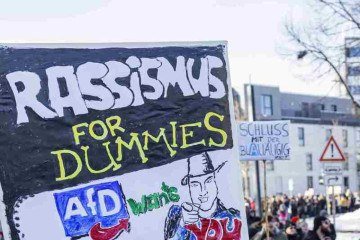 Tolerância zero ao nazismo: população quer o fim do partido AfD -  (crédito:  AFP)