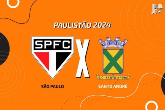São Paulo x Santo André -  (crédito: Foto: Arte Jogada10)