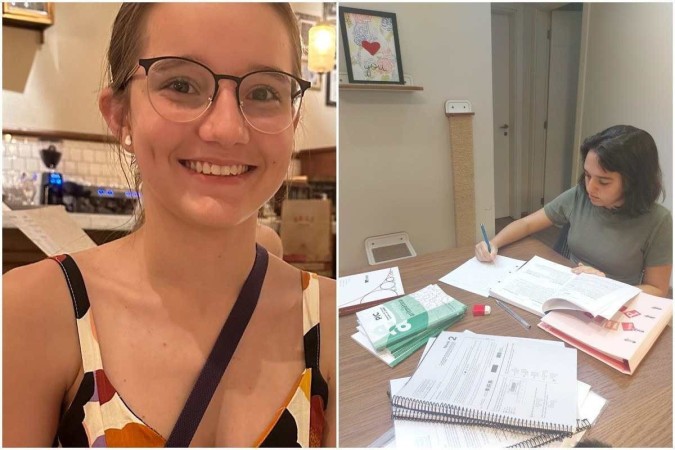 Amanda Seillier Navai e Luisa Batista Mesquita foram as primeiras colocadas na categoria feminina da Olímpiada Brasileira de Matemática
 -  (crédito: Arquivo pessoal)