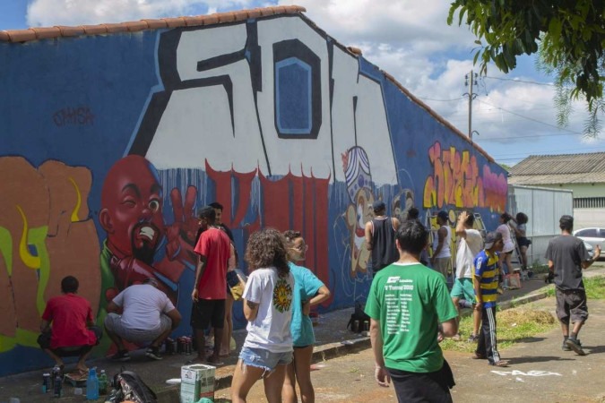 O coletivo artístico SDN quer trocar experiências a partir da cultura hip-hop -  (crédito: REPRODUÇÃO/AGATA MARQUES)