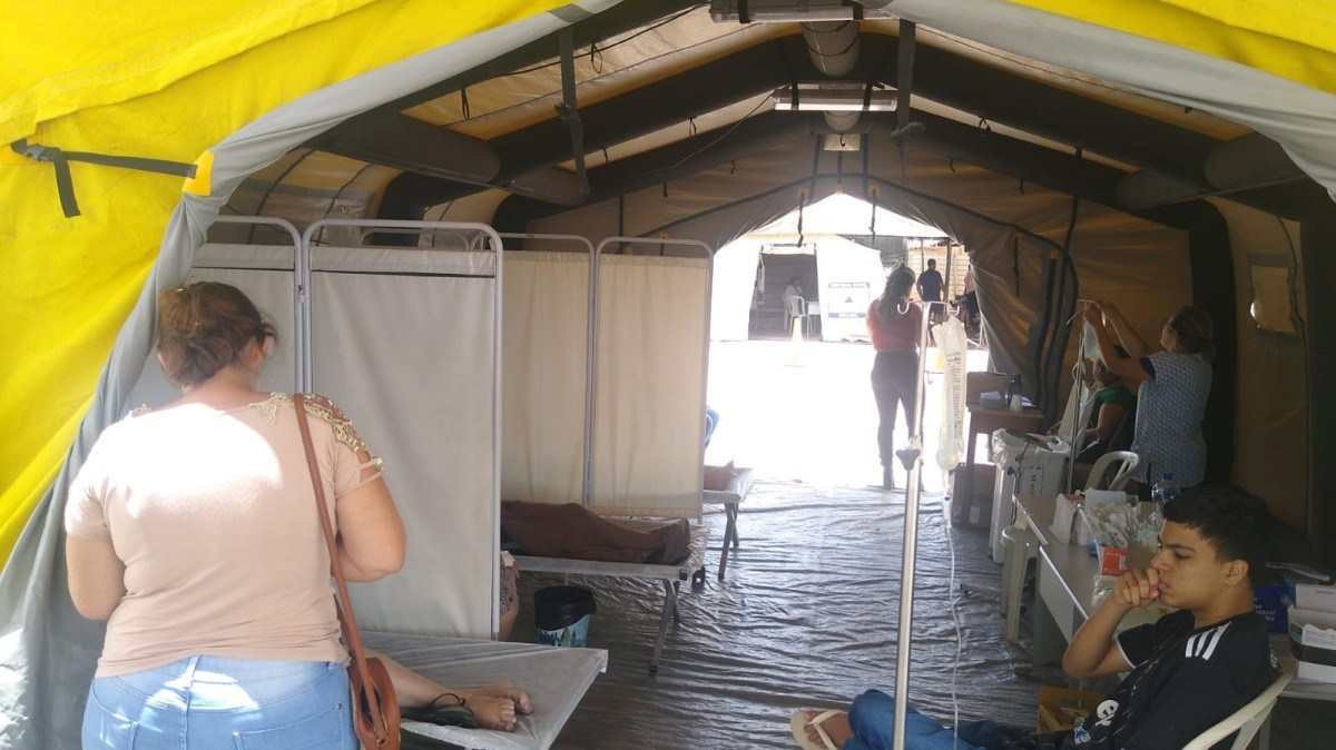 Dengue: paciente desmaia duas vezes em tendas do Sol Nascente/Pôr do Sol