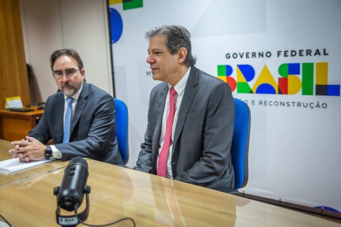 Haddad com Appy, ontem, na abertura dos trabalhos do programa -  (crédito: Diogo Zacarias)