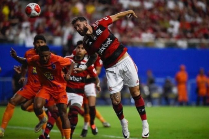 Léo Pereira comemorando gol pelo Flamengo - (crédito: Foto: Gilvan de Souza e Marcelo Cortes / CRF) Léo Pereira comemorando gol pelo Flamengo - (crédito: Foto: Gilvan de Souza e Marcelo Cortes / CRF)