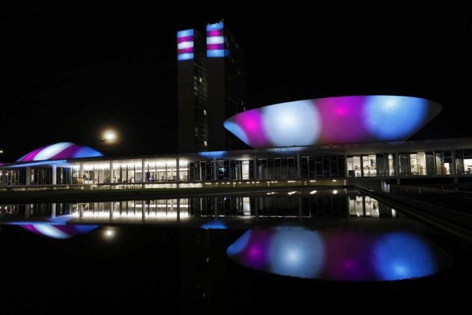 Em 2021, o Congresso Nacional foi iluminado em homenagem ao Dia da Visibilidade Trans

 -  (crédito:  Luis Macedo/Câmara dos Deputados)