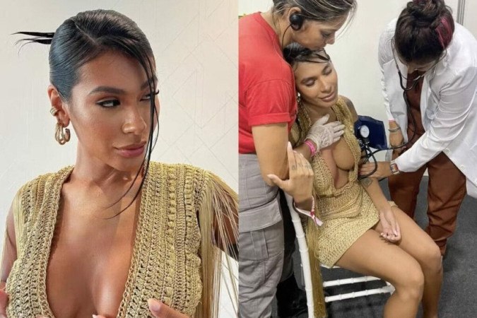 Cantora Pocah para no ambulatório após after com Anitta -  (crédito: Reprodução/Instagram)