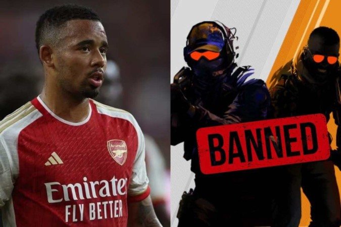 Gabriel Jesus é fã de CS há muito tempo e tem uma conta avaliada em US$ 38 mil, com itens e skins  -  (crédito: Reprodução/AFP/Valve)