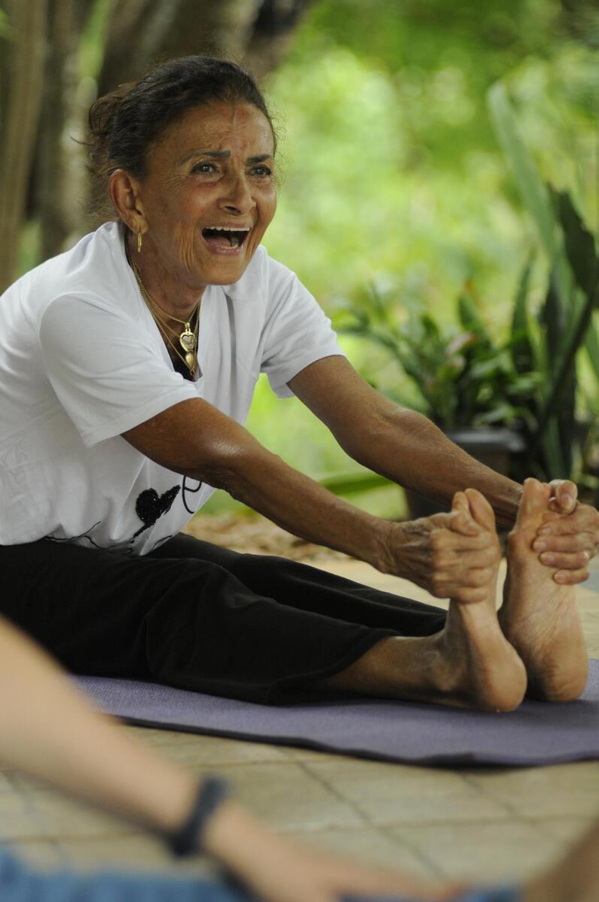 Janete Cardoso, 86 anos, impressiona os colegaspelo bom desempenho físico