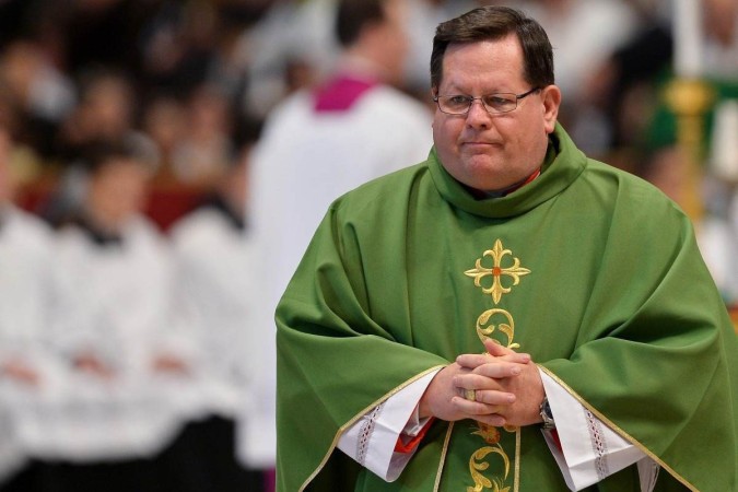 O cardeal canadense Gerald Cyprien Lacroix é visto durante a santa missa presidida pelo Papa Francisco na Basílica de São Pedro, no Vaticano       -  (crédito: Vincenzo PINTO / AFP)