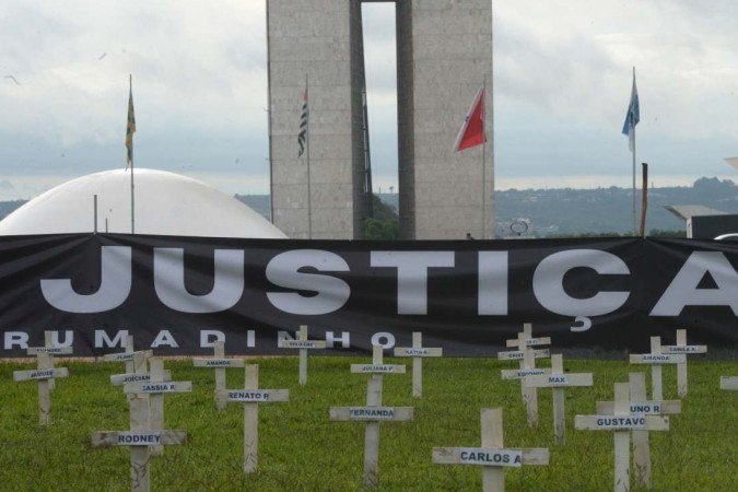  25/01/2024 Credito: Ed Alves/CB/DA.Press. Politica. Esplanada amanhece com 272 cruzes em memória às vítimas em Brumadinho