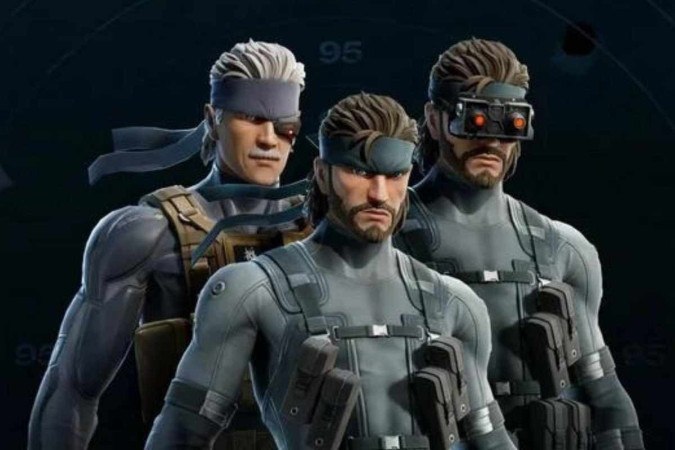A Epic Games anunciou que Solid Snake vai ganhar uma skin no jogo pelo passe de batalha -  (crédito: Reprodução/Epic Games)