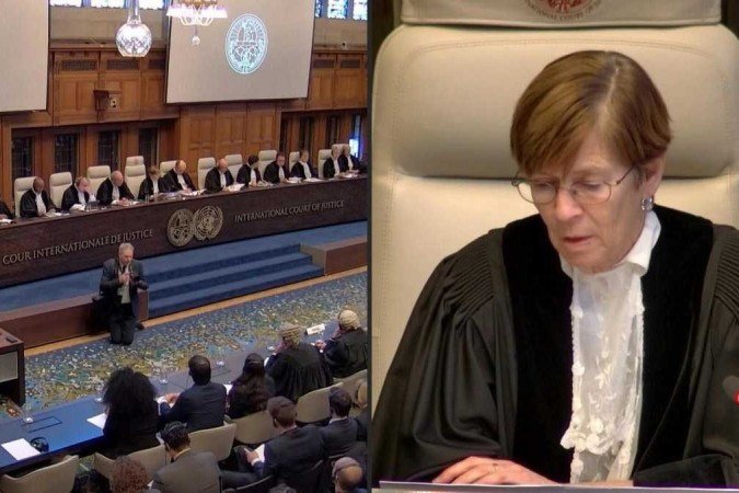 Israel não deverá destruir ou negar o o a provas que podem ser usadas em casos de genocídios e precisará enviar um relatório ao tribunal dentro de um mês. - (crédito: GPO (Government press office) / ICJ / AFP) Israel não deverá destruir ou negar o o a provas que podem ser usadas em casos de genocídios e precisará enviar um relatório ao tribunal dentro de um mês. - (crédito: GPO (Government press office) / ICJ / AFP)