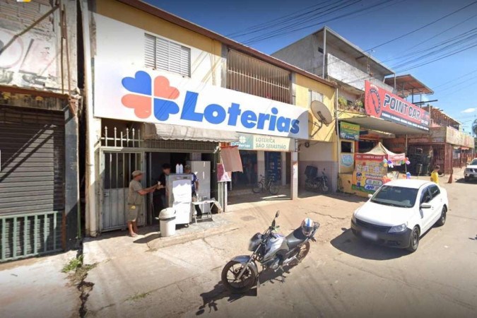 A aposta vencedora foi feita na Lotérica São Sebastião -  (crédito: Reprodução/Google Street View)