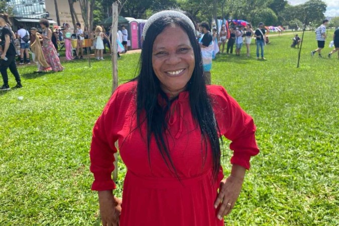 Irmã Mônica Bispo participa da 1ª Marsha Trans em Brasília -  (crédito:  Mayara Souto / C.B. / D.A. Press)