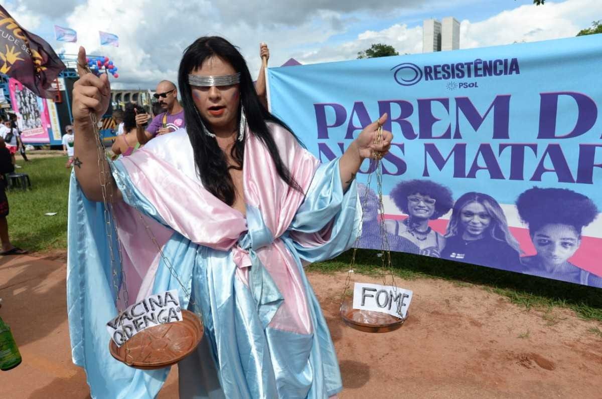 Primeira edição da Marsha Trans Brasil, neste domingo (28/1), na Esplanada dos Ministérios