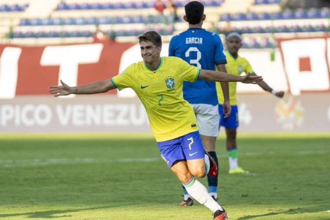 Gabriel Pirani entrou no segundo tempo para marcar o gol da virada do Brasil contra o Equador pelo Pré-Olímpico de futebol -  (crédito: Joilson Marconne/CBF)