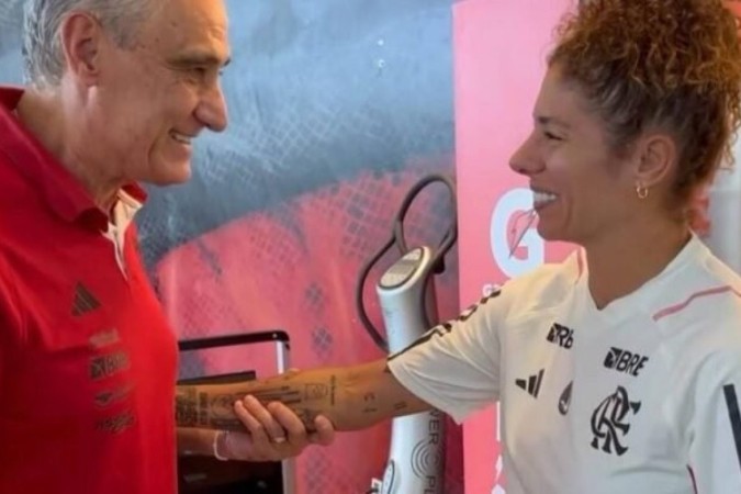 Cristiane e De La Cruz, reforços do Flamengo para as equipes masculina e feminina  -  (crédito: - Foto: Paula Reis/CRF)