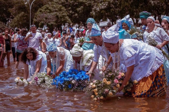 Festa das Águas celebra Iemanjá e Oxum na Praça dos Orixás  -  (crédito: Bárbara Cruz/Divulgação/Festa das Águas)