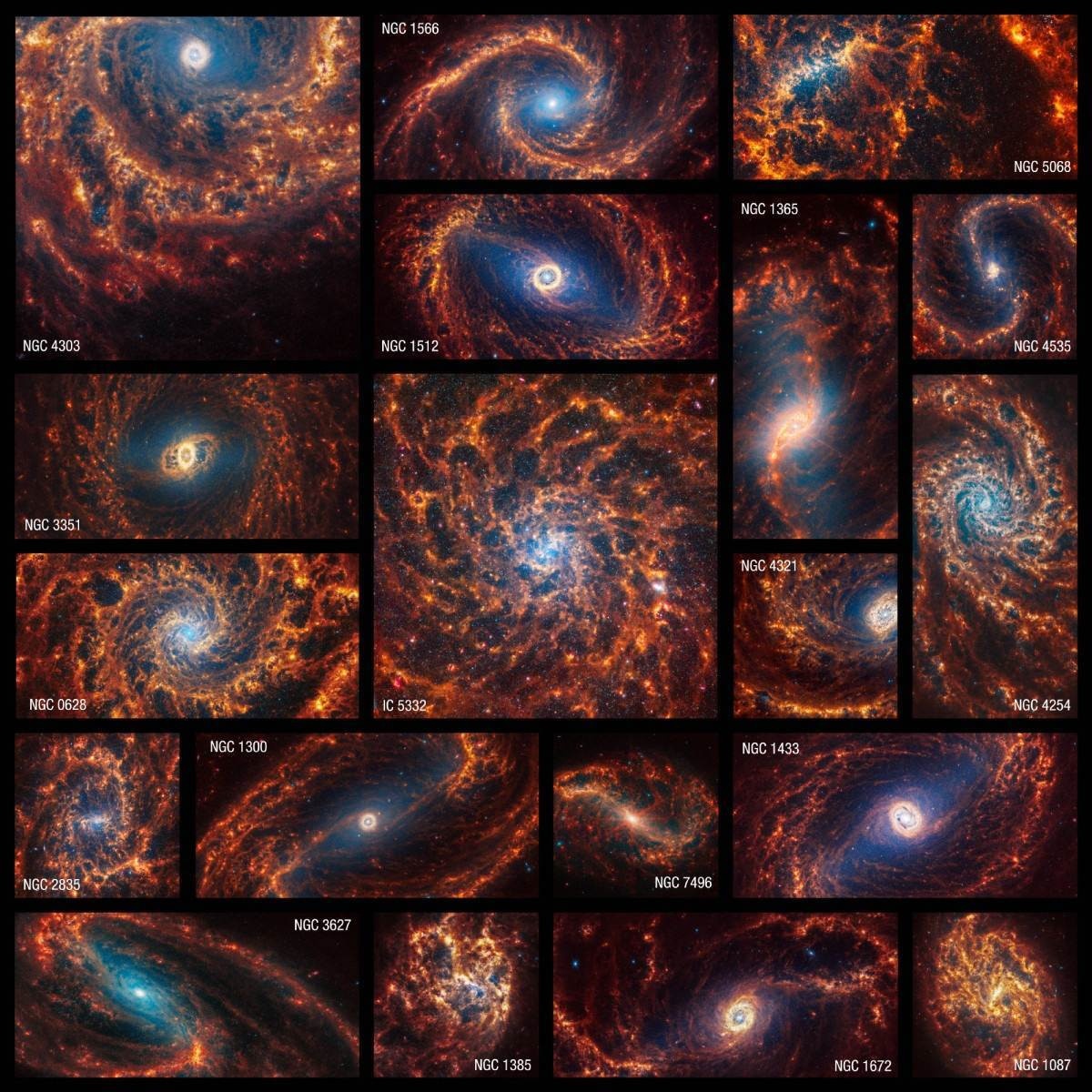 James Webb registra imagens de galáxias espirais nas profundezas do universo