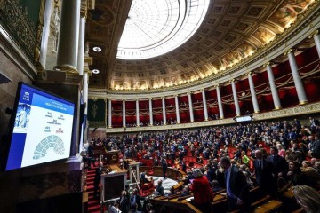 Votação parlamentar sobre a inclusão do aborto na Constituição francesa  -  (crédito:  EMMANUEL DUNAND / AFP)