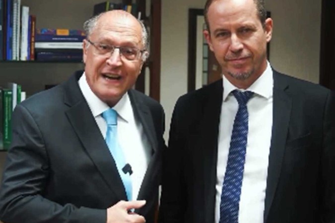 Geraldo Alckmin e Ricardo Cappelli em anúncio oficial postado nas redes sociais -  (crédito: Reprodução/Instagram)