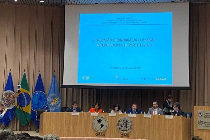 Ministra Nísia Trindade participa de reunião na Opas e fala sobre a dengue no Brasil - (crédito: Mayara Souto/C.B./D.A. Press) Ministra Nísia Trindade participa de reunião na Opas e fala sobre a dengue no Brasil - (crédito: Mayara Souto/C.B./D.A. Press)