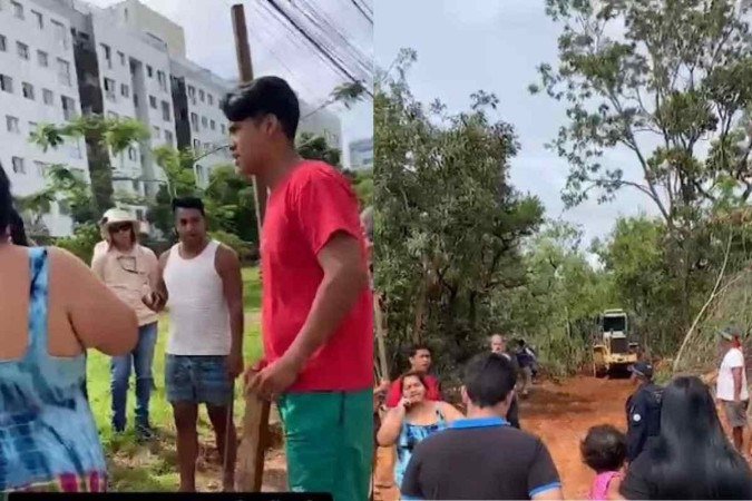 Terracap esteve na Quadra 308, onde vivem três etnias indígenas, nesta sexta-feira - (crédito: reprodução/Instagram @resistenciaindigena.df) Terracap esteve na Quadra 308, onde vivem três etnias indígenas, nesta sexta-feira - (crédito: reprodução/Instagram @resistenciaindigena.df)