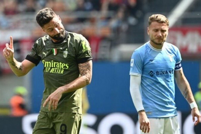 Leão auxiliará Giroud no ataque do Milan - (crédito: AFP via Getty Images) Leão auxiliará Giroud no ataque do Milan - (crédito: AFP via Getty Images)