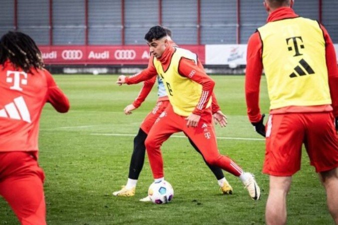 Jogadores do Bayern de Munique durante treinamento da equipe - Foto: Divulgação / Bayern - (crédito: Foto: Divulgação / Bayern) Jogadores do Bayern de Munique durante treinamento da equipe - Foto: Divulgação / Bayern - (crédito: Foto: Divulgação / Bayern)