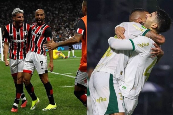 Palmeiras e São Paulo decidem a Supercopa do Brasil -  (crédito: Foto: Cesar Greco/Palmeiras / Rubens Chiri/saopaulofc.net)