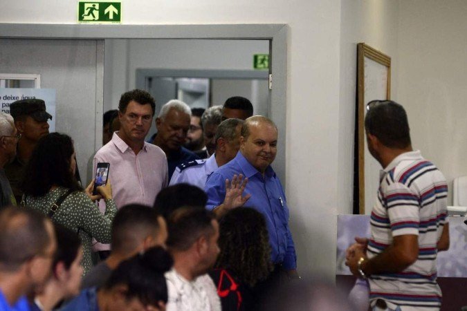 05/02/2024 Crédito: Marcelo Ferreira/CB/D.A Press. Brasil. Brasília - DF - Dengue. Governador Ibaneis Rocha  visita o Hospital de Campanha da Aeronautica na Ceilândia.