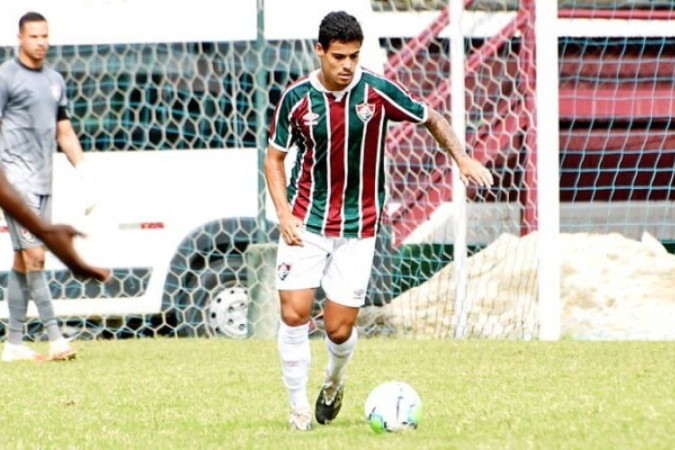 Luan Freitas marcou seu primeiro gol como profissional do Fluminense diante do Nova Iguaçu pelo Campeonato Carioca -  (crédito:  Mailson Santana/Fluminense FC)