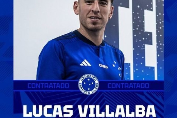 Lucas Villalba foi anunciado pelo Cruzeiro nesta quinta-feira  -  (crédito: Foto: Gustavo Aleixo/Cruzeiro)