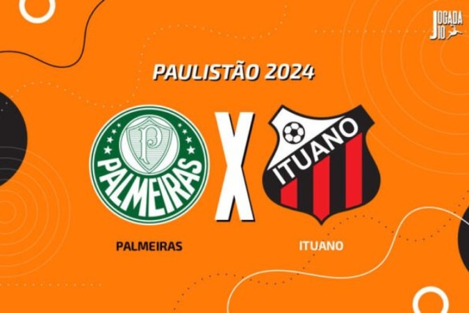 Palmeiras x Ituano -  (crédito: Foto:  Arte Jogada10)