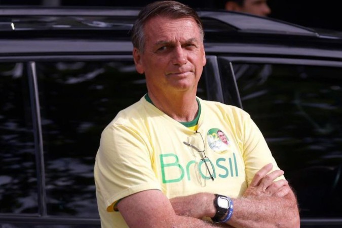 Bolsonaro no dia das eleições presidenciais em 2022 -  (crédito: Getty Images)