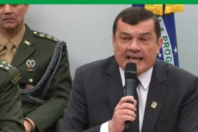 General Paulo Sérgio Nogueira participa de audiência na Câmara, após reunião de Bolsonaro articulando um  golpe, em julho de 2022 -  (crédito:  Câmara dos Deputados/Divulgação)