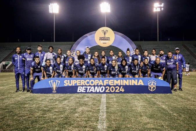 A equipe estreou na temporada 2024 contra o Cruzeiro, na Supercopa Feminina. -  (crédito: Júlio César Silva)