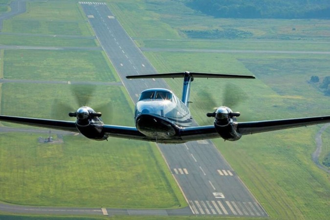 Beechcraft King Air 260 é uma evolução do King Air 250 e é almejado pela Polícia Civil do Distrito Federal -  (crédito: TAM/Divulgação)