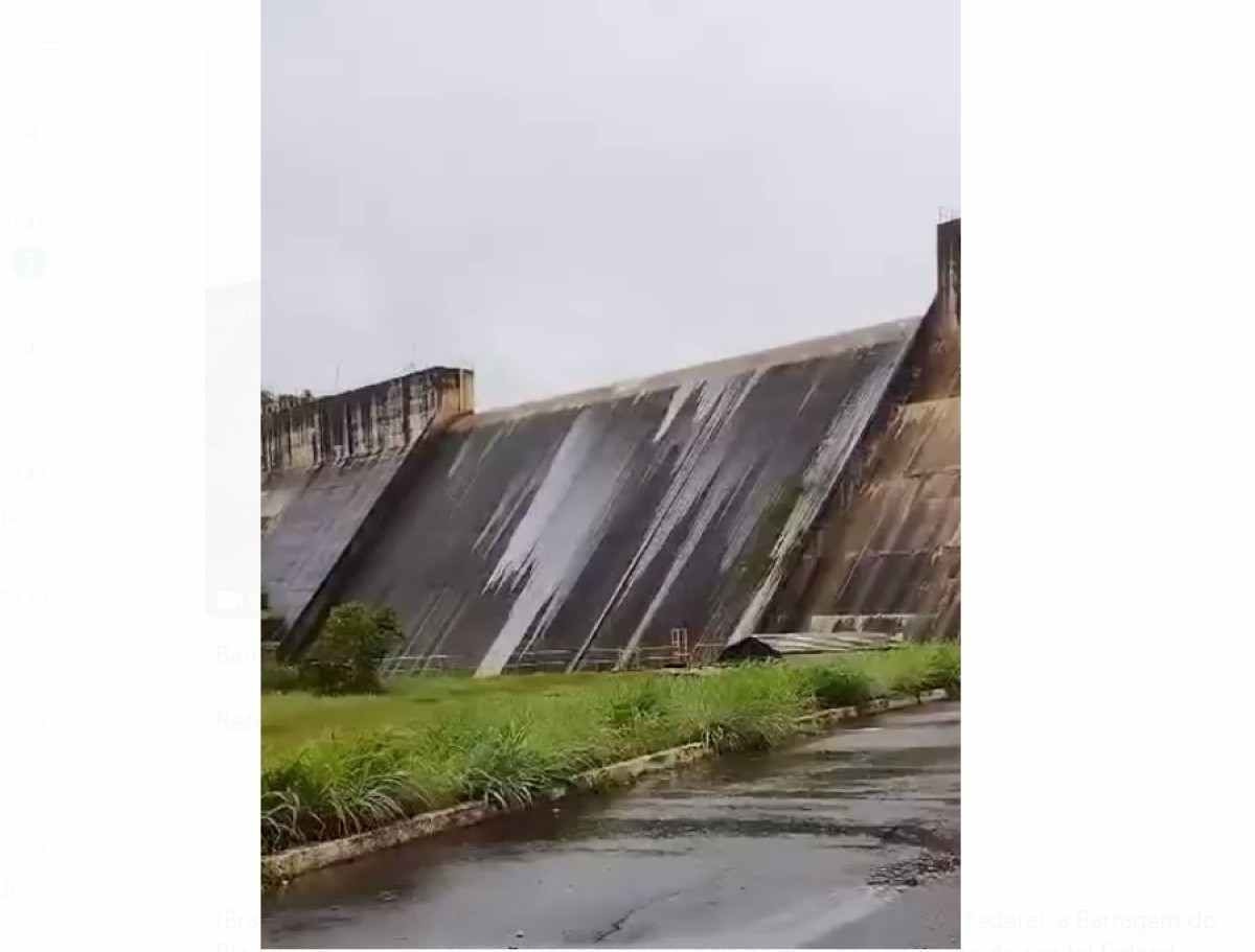 Vídeo: chuvas fazem capacidade da barragem do Descoberto passar do limite