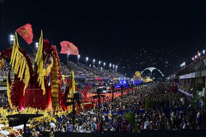 Sambódromo será o palco da apuração das escolas de samba do Rio -  (crédito: Pablo Porciuncula/AFP)