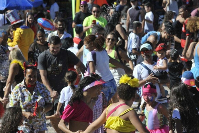  13/02/2024. Crédito: Minervino Júnior/CB/D.A Press. Brasil.  Brasilia - DF.  Carnaval 2024 Bloco portadores da Alegria no Parque da Cidade. -  (crédito:  Minervino Júnior/CB)