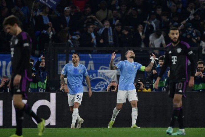 Immobile, principal nome da Lazio, foi o artilheiro solitário em Roma -  (crédito: Foto: Filippo Monteforte/AFP via Getty Images)