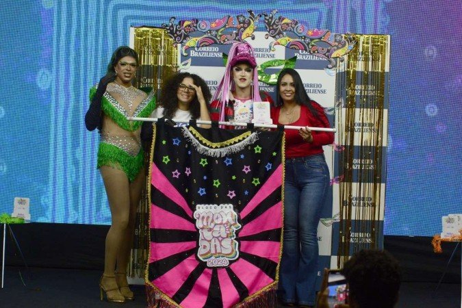  16/02/2024 Crédito: Marcelo Ferreira/CB/D.A Press. Brasil. Brasília - DF - Entrega do prêmio CBFolia 2024 aos melhores blocos e fantasias do carnaval de Brasília 2024. Bloco das Montadas, terceiro lugar melhor bloco de rua.