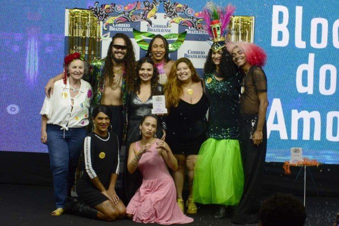 O Bloco do Amor foi o grande destaque do CB Folia 2024, levando dois troféus
 -  (crédito:  Marcelo Ferreira/CB/D.A Press)