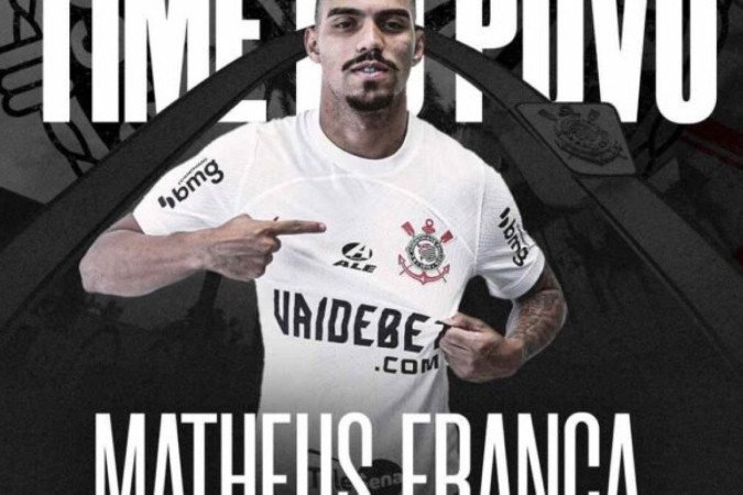 Corinthians anuncia Matheus França - (crédito: Foto: Rodrigo Coca / Ag.Corinthians) Corinthians anuncia Matheus França - (crédito: Foto: Rodrigo Coca / Ag.Corinthians)