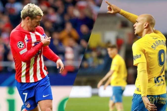 Griezmann e Sandro Ramírez; quem leva a melhor? - Foto: PIERRE-PHILIPPE MARCOU/AFP via Getty Images -  (crédito: Foto: PIERRE-PHILIPPE MARCOU/AFP via Getty Images)