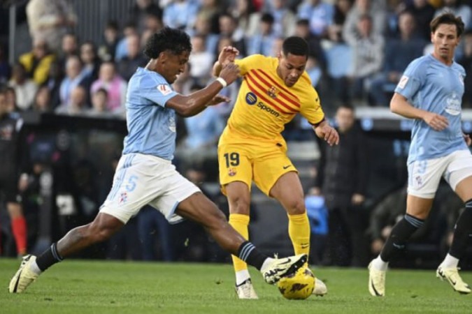 Vitor Roque fez sua estreia como titular do Barcelona -  (crédito:  AFP via Getty Images)