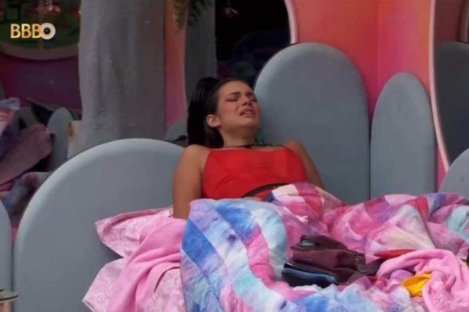 Momento da crise de ansiedade da sister Alane - (crédito: Reprodução Globoplay) Momento da crise de ansiedade da sister Alane - (crédito: Reprodução Globoplay)