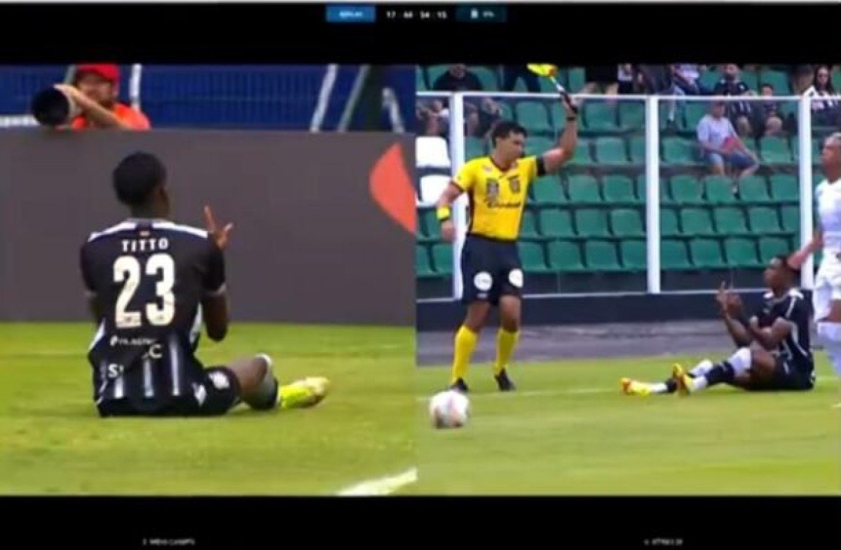 Jogador do Figueirense faz gesto obsceno para torcida do Avaí e é expulso