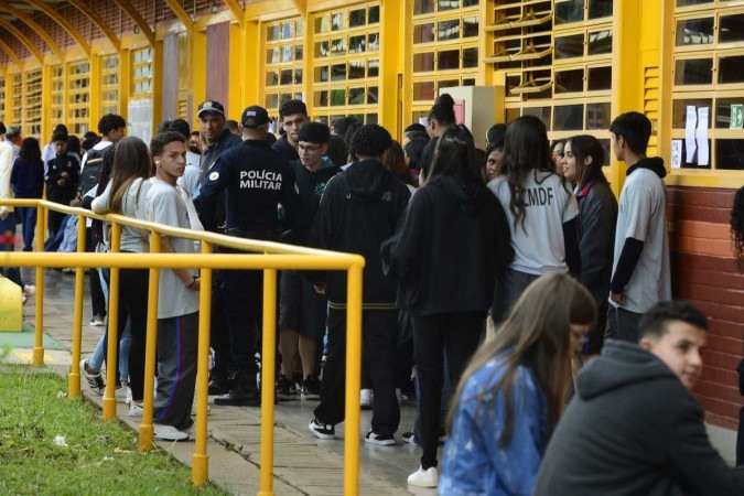 O Batalhão Escolar da PMDF fará ações em cinco escolas diferentes. -  (crédito:  Marcelo Ferreira/CB/D.A Press)